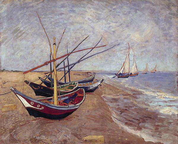 Fishing Boats on the Beach at Saintes-Maries-De-La-Mer, 1888