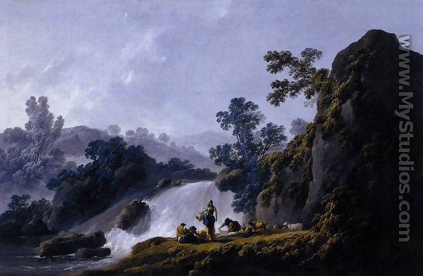 Landscape with Washerwomen 1792 - Jean-Baptiste Pillement