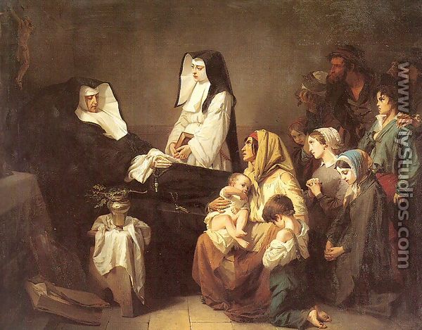 The Death of a Sister of Charity 1850 - Isidore Alexandre Augustin Pils