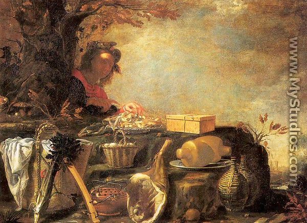 Young Man with a Picnic - Giovanni Pini