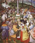 Aeneas Piccolomini Introduces Eleonora of Portugal to Frederick III 1502-08 - Bernardino di Betto (Pinturicchio)