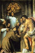 San Lorenzo Giustiniani and Two Turquoise Friars with Saints  1532-34 - (Giovanni Antonio de' Sacchis) Pordenone