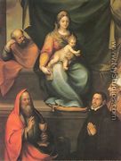 The Holy Family with Saints and the Master Alonso de Villegas 1589 - Blas del Prado