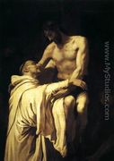 Christ Embracing St Bernard 1625-27 - Francisco Ribalta