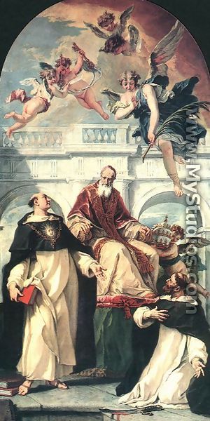St Pius, St Thomas of Aquino and St Peter Martyr 1730-33 - Sebastiano Ricci