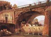 Washerwomen below a Bridge - Hubert Robert