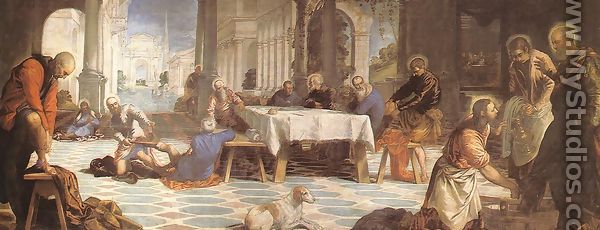 Christ Washing the Feet of His Disciples c. 1547 - Jacopo Tintoretto (Robusti)