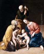 Holy Family with the Infant St John the Baptist and St Elizabeth - Francesco de' Rossi (see Sassoferrato)