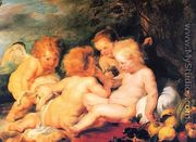 Christ and St. John with Angels - Peter Paul Rubens
