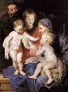 The Holy Family with Sts Elizabeth and John the Baptist c. 1614 - Peter Paul Rubens