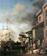 A Thames Wharf 1750's - Samuel Scott