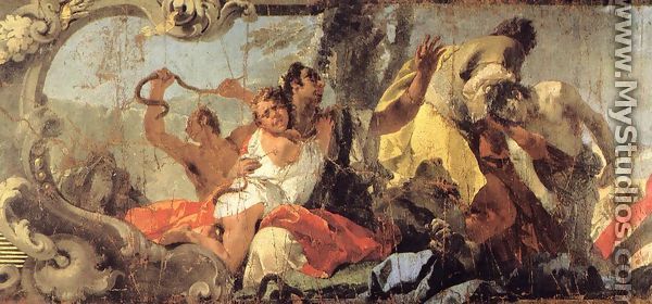 The Scourge of the Serpents (detail) 1732-35 - Giovanni Battista Tiepolo