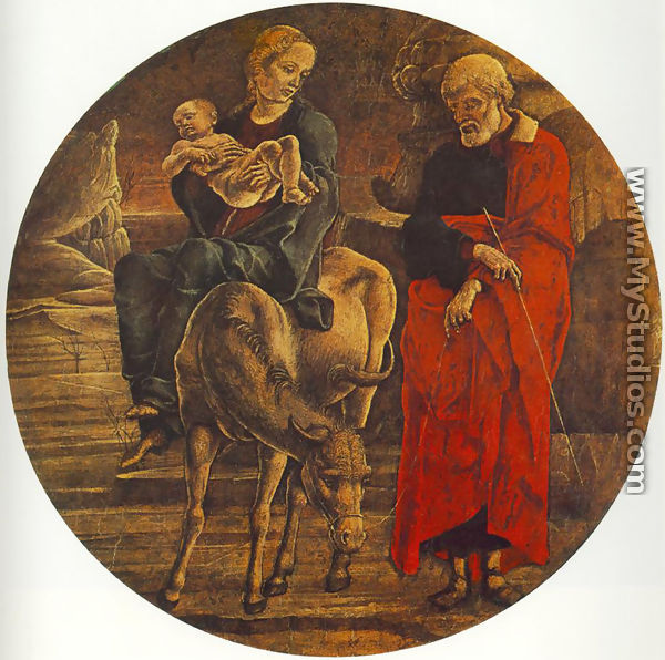 Flight to Egypt (from the predella of the Roverella Polyptych)  1474 - Cosme Tura