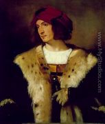 Portrait of a Man in a Red Cap c. 1516 - Tiziano Vecellio (Titian)