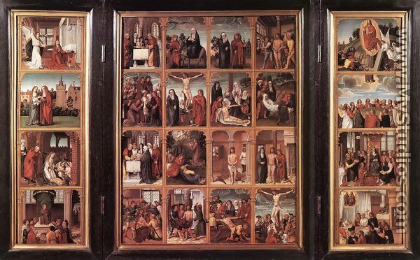 Triptych with Scenes from the Life of Christ 1500-05 - Flemish Unknown Masters