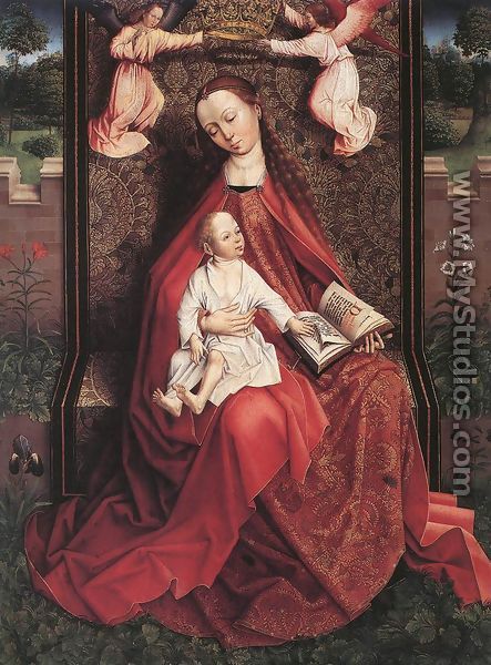 Virgin and Child Crowned by Two Angels 1490s - Flemish Unknown Masters