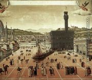 Execution of Savonarola on the Piazza della Signoria 1498 - Italian Unknown Masters