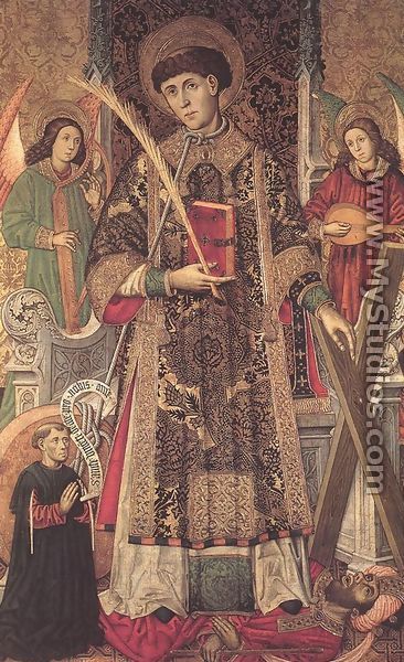 St Vincent and a Donor 1450-1500 - Spanish Unknown Masters