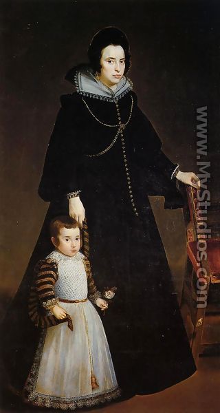 Dona Antonia de Ipenarrieta y Galdós and her Son Luis c. 1631 - Diego Rodriguez de Silva y Velazquez