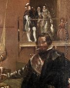 Prince Baltasar Carlos with the Count-Duke of Olivares at the Royal Mews (detail-1) c. 1636 - Diego Rodriguez de Silva y Velazquez