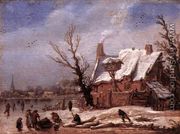 Winter Landscape 1629 - Esaias Van De Velde