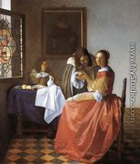 A Lady and Two Gentlemen c. 1659 - Jan Vermeer Van Delft