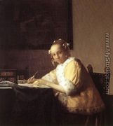 A Lady Writing a Letter 1665-66 - Jan Vermeer Van Delft