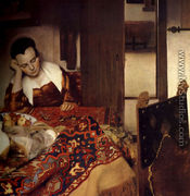 A Woman Asleep at Table c. 1657 - Jan Vermeer Van Delft