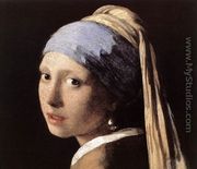 Girl with a Pearl Earring (detail-1) c. 1665 - Jan Vermeer Van Delft