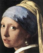 Girl with a Pearl Earring (detail-2) c. 1665 - Jan Vermeer Van Delft