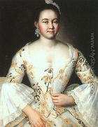 Portrait of Stepanida Yakovleva  (after 1756) - Ivan Vishnyakov