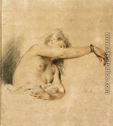 Nude with Right Arm Raised 1717-18 - Jean-Antoine Watteau