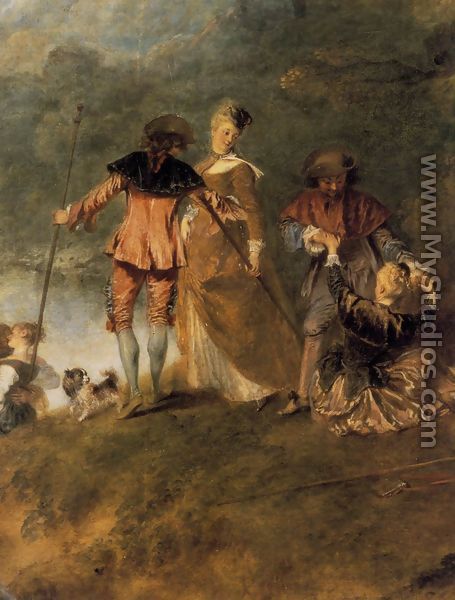 The Embarkation for Cythera (detail) 1717 - Jean-Antoine Watteau