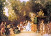 Entertainment in the Open Air 1721 - Jean-Antoine Watteau