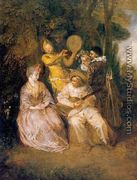 The Italian Serenade 1718 - Jean-Antoine Watteau