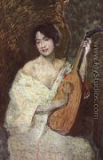 Lady with a Mandolin - Julian Alden Weir