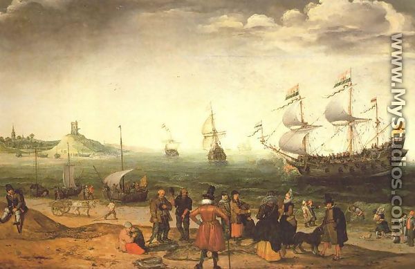Coastal Landscape with Ships 1616 - Adam Willaerts