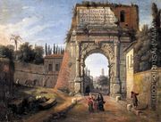 Rome-View of the Arch of Titus 1710s - Caspar Andriaans Van Wittel