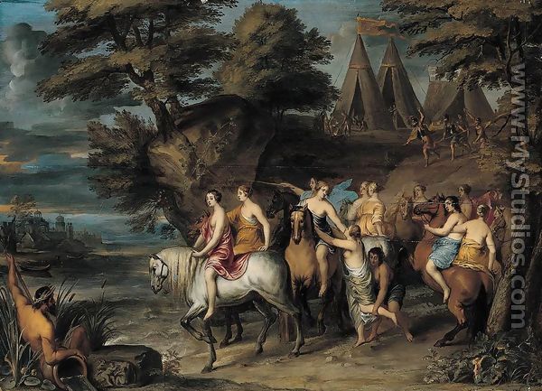 Cloelia and Her Companions Escaping from the Etruscans - Frans Wouters