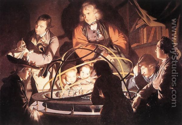 A Philosopher Lecturing with a Mechanical Planetary 1766 - Josepf Wright Of Derby