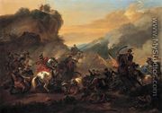 A Cavalry Battle Scene - Jan Wyck