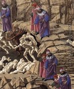 Inferno, Canto XVIII (detail) 1480s - Sandro Botticelli (Alessandro Filipepi)