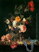 Still Life with Poppies and Roses - Willem Van Aelst