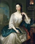 Portrait of Henrietta, daughter of Henry, 1st Viscount St. John, married in 1727 Robert Knight, created Baron Luxborough of Shannon in 1745 - Charles d' Agar