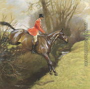Ted Lyon Jumping a Hedge - Cecil Charles Aldin