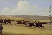 The 1850 Cambridgeshire Stakes- The Finish - Henry Thomas Alken