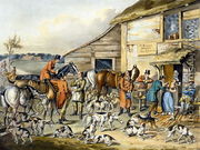 The Refreshment, from 'Foxhunting', engraved by Thomas Sutherland - Henry Thomas Alken