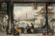 Pavilion and Gardens of a Mandarin near Peking, from 'China in a Series of Views' - Thomas Allom