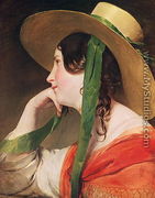 Girl in a Yellow Straw Hat - Friedrich Ritter von Amerling