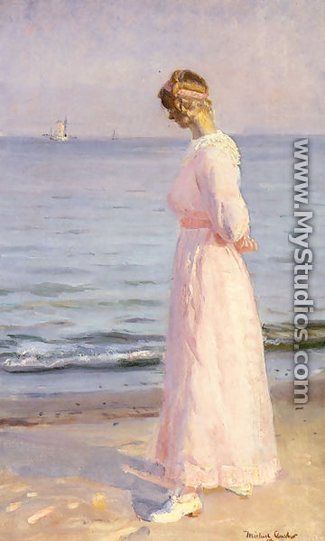 Girl in a Pink Dress, 1914 - Michael Peter Ancher